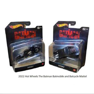 2022  Hot Wheels The Batman Batmobile & The Batman Batcycle by MATTEL 1:50 Scale